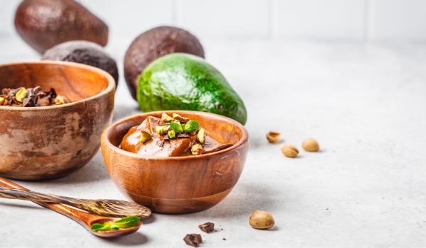 Mousse de chocolate com abacate