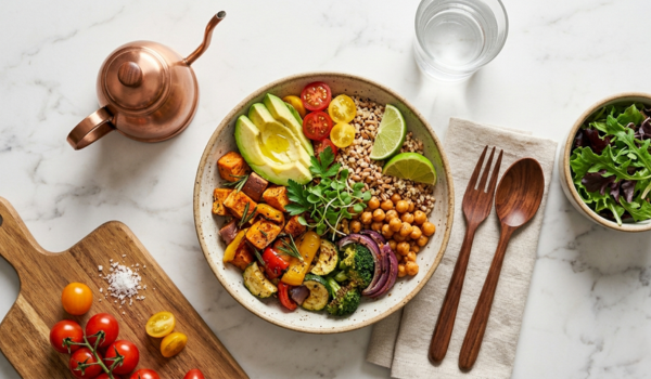 Bowl e salada saudáveis